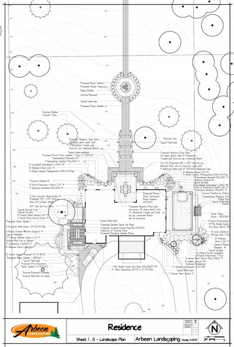 Image of a Residental 2D Landscape Architect Design of a proposed large outdoor living area