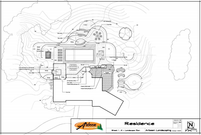 Image of a Residental 2D Landscape Architect Design of a proposed outdoor living area