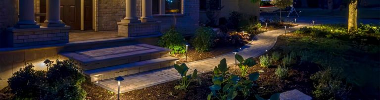 Brick Paver ADA Compliant Front Walkway with Lighting