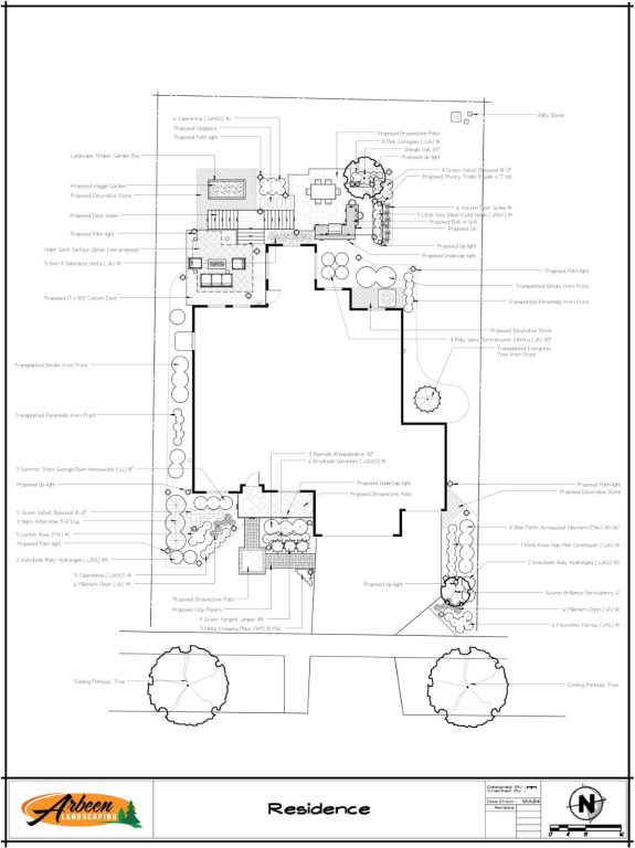 Image of a Residental 2D Landscape Architect Design of a proposed outdoor living area